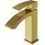 Matte Gold Square Single Lever Waterfall Bathroom Faucet