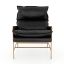 Sonoma Black Transitional Leather & Metal Arm Chair