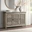 Westridge 56'' White and Brown Transitional Sideboard with Adjustable Shelving