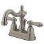 Heritage Brushed Nickel Centerset Bathroom Faucet with Drain Assembly