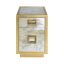 Cisco Gold Leaf Mirrored Accent Cabinet with Storage