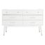 Mid-Century Double Dresser with Felt-Lined Drawer, White/Silver