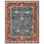 Southwestern Hand-Knotted Wool Blue 8' x 10' Area Rug