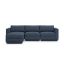 Eco-Friendly Hanson Navy 102" Modular Sectional with Plush Pillow Back