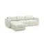 Copenhagen Fossil Two-Piece Fabric Sectional Sofa with Track Arms