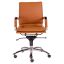 Contemporary Low Back Swivel Task Chair in Brown Leatherette