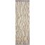 Ivory Geometric Synthetic 31x144 Easy-Care Area Rug