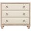 Beige Oak and Ash Transitional 3-Drawer Nightstand