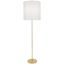 Kate 66.25'' Modern Brass Floor Lamp with Ascot White Shade
