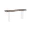 Transitional Gray Stone & Acacia Wood 60" Console Table with Acrylic Legs