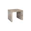 Transitional Gray Stone & Wood Waterfall End Table 25"