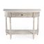 Aberdale Demilune Console Table with Storage in Umber and Marble