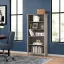 Salinas Adjustable Driftwood Gray Wood 5-Shelf Bookcase