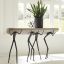 Atlas 60" Black and Gray Stone Console Table