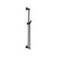 Locarno 24" Matte Black Art Deco Inspired Wallbar with Sliding Hand Shower Holder