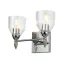 Felice Polished Chrome 2-Light Vanity with Clear Dome Shade