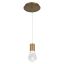 Eden Cloudy Crystal 1-Light LED Mini Pendant in Aged Brass