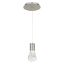 Satin Nickel Mini LED Pendant with Cloudy Acrylic Diffuser