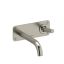 Brushed Nickel Wall Mounted Lever Handle Bathroom Faucet