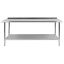 Stainless Steel 18 Gauge 72" Work Table with Backsplash & Shelf