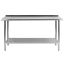 60" Stainless Steel 18 Gauge Commercial Work Table with Shelf & Backsplash