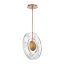 Aged Brass Mini LED Pendant with Cloudy Acrylic Diffuser