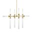 Luminous Elegance 12-Light LED Chandelier in Natural Brass