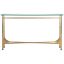 Bruno Gold Leaf 62" Rectangular Metal & Glass Console Table