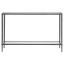 Transitional Black Metal and Glass Console Table with Storage
