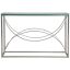 Ellipse 54'' Silver Leaf Rectangular Metal & Glass Console Table