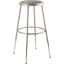 Rugged Industrial Gray Metal Adjustable Lab Stool with Padded Seat