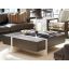 Canyon Mocha 44" Square Wood & Metal Coffee Table with Burnished Bronze Insert