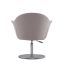 Barley Polyester Blend Swivel Accent Chair with Brushed Metal Base