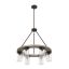 Onyx Bengal Rustic Wood & Bronze 6-Light Chandelier