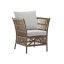 Antique White Rattan Lounge Chair with Sunbrella Cushions