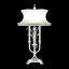 Elegant Silver Leaf Beveled Arcs 3-Light Buffet Lamp