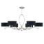 Allegretto 51" Black and Silver Leaf Low Chandelier