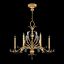 Aureate Arcs 6-Light Gold Chandelier with Beveled Crystals