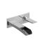 Zendo Chrome Wall Mount Modern Bathroom Faucet with Lever Handle