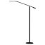 Equo Sleek 56.75'' Adjustable Black LED Floor Lamp with Touch Dimmer