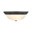 Matte Black Glass 15" Indoor/Outdoor Flush Mount Light