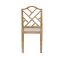 Fairfield Cerused Oak Linen Upholstered Cross Back Side Chair
