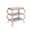 Olive Cerused Oak Rectangular 3-Shelf End Table in Natural