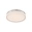 Circa 11" Titanium LED Drum Flush Mount with Pure White Glass