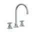 Elegant Transitional 8" Polished Chrome Widespread Faucet with Metal Handles