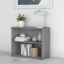 Transitional Platinum Gray Engineered Wood 2-Shelf Bookcase