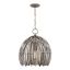 Hanalei Contemporary 1-Light Washed Pine Indoor/Outdoor Pendant