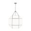 Clark 23'' Contemporary Brushed Nickel Glass Pendant Light