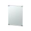 Elegant Chrome Rectangular Bathroom Vanity Mirror with Shatterproof Feature