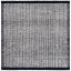 Handmade Black Wool 6' Square Tufted Reversible Rug